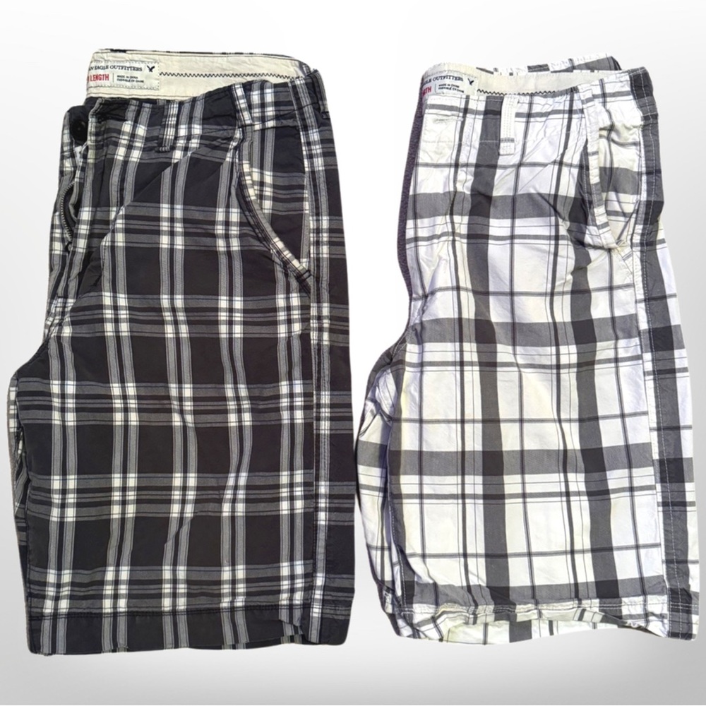 American Eagle Plaid Short Bundle, men’s 33